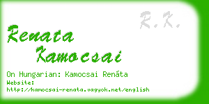 renata kamocsai business card